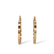 Load image into Gallery viewer, YELLOW GOLD HOOP EARRINGS WITH SIMULATED SCREWS