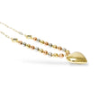 Load image into Gallery viewer, THREE TONE NECKLAVE WITH HEART PENDANT