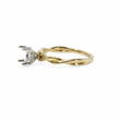 Load image into Gallery viewer, TWO TONE GOLD SEMI MOUNT RING SETTING FOR ROUND STONE