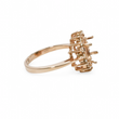 Load image into Gallery viewer, ROSE GOLD SEMI MOUNT RING SETTING FOR OVAL GEMSTONE