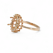 Load image into Gallery viewer, ROSE GOLD SEMI MOUNT RING SETTING FOR OVAL GEMSTONE