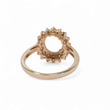 Load image into Gallery viewer, ROSE GOLD SEMI MOUNT RING SETTING FOR OVAL GEMSTONE