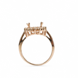 Load image into Gallery viewer, ROSE GOLD SEMI MOUNT RING SETTING FOR OVAL GEMSTONE