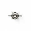 Load image into Gallery viewer, WHITE GOLD SEMI MOUNT RING SETTING FOR A ROUND CENTER STONE