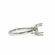 Load image into Gallery viewer, WHITE GOLD SEMI MOUNT RING SETTING FOR A ROUND CENTER STONE