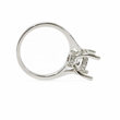 Load image into Gallery viewer, WHITE GOLD SEMI MOUNT RING SETTING FOR A ROUND CENTER STONE