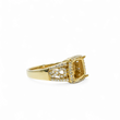 Load image into Gallery viewer, YELLOW GOLD SEMI MOUNT RING SETTING FOR SQUARE STONE
