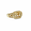 Load image into Gallery viewer, YELLOW GOLD SEMI MOUNT RING SETTING FOR SQUARE STONE