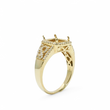 Load image into Gallery viewer, YELLOW GOLD SEMI MOUNT RING SETTING FOR SQUARE STONE
