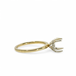 Load image into Gallery viewer, TWO TONE GOLD SEMI MOUNT RING SETTING FOR A ROUND CENTER STONE