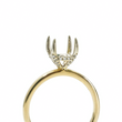 Load image into Gallery viewer, TWO TONE GOLD SEMI MOUNT RING SETTING FOR A ROUND CENTER STONE