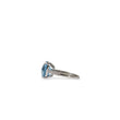 Load image into Gallery viewer, WHITE GOLD LADY'S RING WITH BLUE TOPAZ AND DIAMONDS