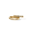 Load image into Gallery viewer, YELLOW GOLD HOOP EARRINGS WITH ROUND NATURAL DIAMONDS