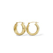Load image into Gallery viewer, YELLOW GOLD SMOOTH HOOP EARRINGS