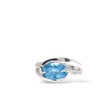 Load image into Gallery viewer, WHITE GOLD SWISS BLUE TOPAZ RING