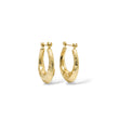 Load image into Gallery viewer, YELLOW GOLD HAMMERED HOOP EARRINGS