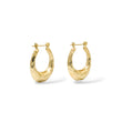 Load image into Gallery viewer, YELLOW GOLD HAMMERED HOOP EARRINGS