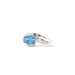 Load image into Gallery viewer, WHITE GOLD SWISS BLUE TOPAZ RING