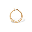 Load image into Gallery viewer, YELLOW GOLD HOOP EARRINGS WITH SIMULATED SCREWS