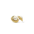 Load image into Gallery viewer, YELLOW GOLD CULTURED HALF PEARL STUD EARRINGS