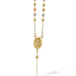 Load image into Gallery viewer, THREE TONE ROSARY NECKLACE