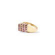 Load image into Gallery viewer, YELLOW GOLD LADY'S RING WITH SQUARE CUT PINK SAPPHIRES