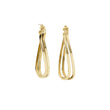 Load image into Gallery viewer, YELLOW GOLD TWO ROWS TWISTED HOOP EARRINGS