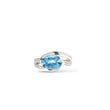 Load image into Gallery viewer, WHITE GOLD SWISS BLUE TOPAZ RING