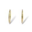 Load image into Gallery viewer, YELLOW GOLD TUBE STYLE HOOP EARRINGS