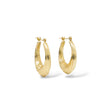Load image into Gallery viewer, YELLOW GOLD SHELL STYLE POLISHED HOOP EARRINGS