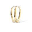 Load image into Gallery viewer, YELLOW GOLD TWO ROWS TWISTED HOOP EARRINGS