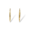 Load image into Gallery viewer, YELLOW GOLD HOOP EARRINGS WITH DIAMOND CUT FINISHED