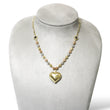 Load image into Gallery viewer, THREE TONE NECKLAVE WITH HEART PENDANT