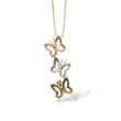 Load image into Gallery viewer, THREE BUTTERFLY DIAMOND PENDANT WITH NECKLACE