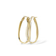 Load image into Gallery viewer, YELLOW GOLD TWO ROWS TWISTED HOOP EARRINGS