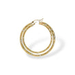 Load image into Gallery viewer, YELLOW GOLD HOOP EARRINGS WITH DIAMOND CUT FINISHED