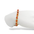 Load image into Gallery viewer, YELLOW GOLD ORANGE GARNET BRACELET