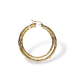 Load image into Gallery viewer, YELLOW GOLD HOOP EARRINGS WITH DIAMOND CUT FINISHED