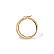 Load image into Gallery viewer, YELLOW GOLD HOOP EARRINGS WITH SIMULATED SCREWS
