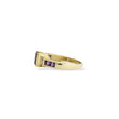 Load image into Gallery viewer, YELLOW GOLD LADY'S RING WITH AMETHYST STONES AND NATURAL DIAMONDS