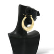 Load image into Gallery viewer, YELLOW GOLD SHELL STYLE POLISHED HOOP EARRINGS