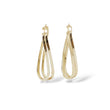 Load image into Gallery viewer, YELLOW GOLD TWO ROWS TWISTED HOOP EARRINGS