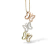 Load image into Gallery viewer, THREE BUTTERFLY DIAMOND PENDANT WITH NECKLACE
