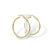 Load image into Gallery viewer, YELLOW GOLD TUBE STYLE HOOP EARRINGS