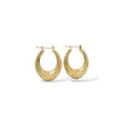 Load image into Gallery viewer, YELLOW GOLD SHELL STYLE POLISHED HOOP EARRINGS