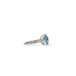Load image into Gallery viewer, WHITE GOLD LADY'S RING WITH BLUE TOPAZ AND DIAMONDS