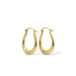 Load image into Gallery viewer, YELLOW GOLD POLISHED HOOP EARRINGS DROP STYLE