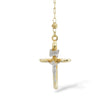 Load image into Gallery viewer, THREE TONE ROSARY NECKLACE