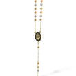 Load image into Gallery viewer, THREE TONE ROSARY NECKLACE