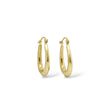 Load image into Gallery viewer, YELLOW GOLD POLISHED HOOP EARRINGS DROP STYLE